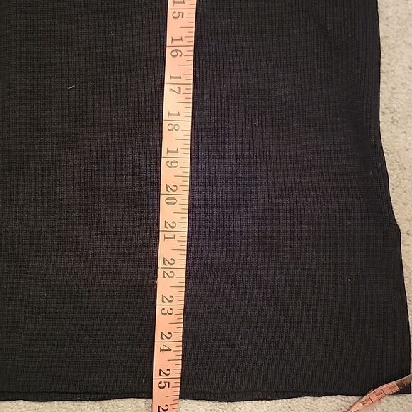 DKNY Black Sweater Silky Sleeves Sz XL - Picture 7 of 10